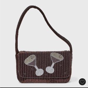 A New Day Embellished Espresso Martini Flap Shoulder Bag Brown